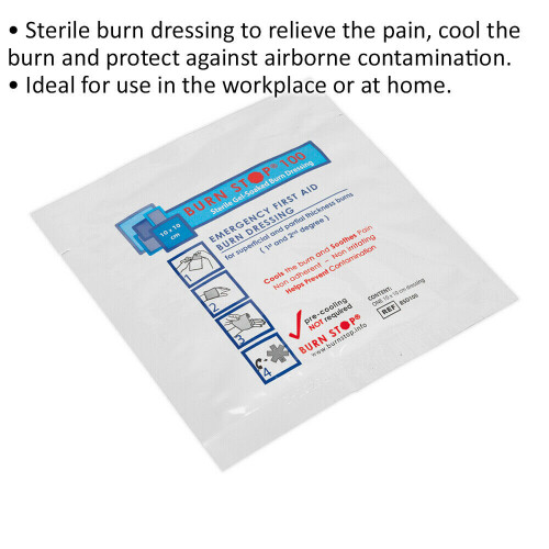 Burn Relief Dressing 100mm x 100mm Sterile GelSoaked First Aid