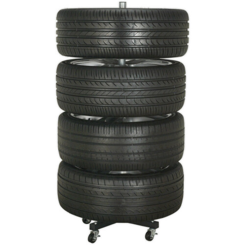 Loops Freestanding Wheel Storage Trolley - Four Locking Castors - 100kg Capacity 2