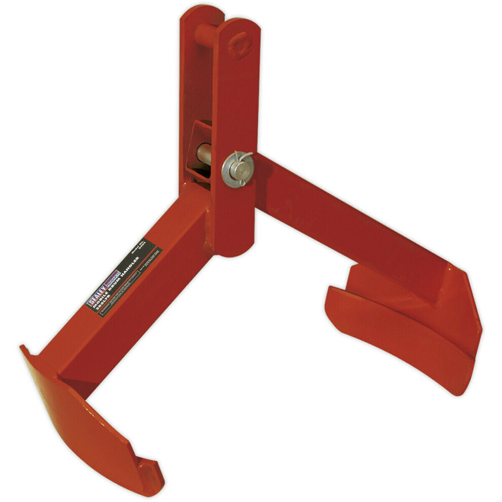 Loops 205L Drum Grab - 350Kg Capacity - Heavy Duty Steel Construction - Overhead Hoist