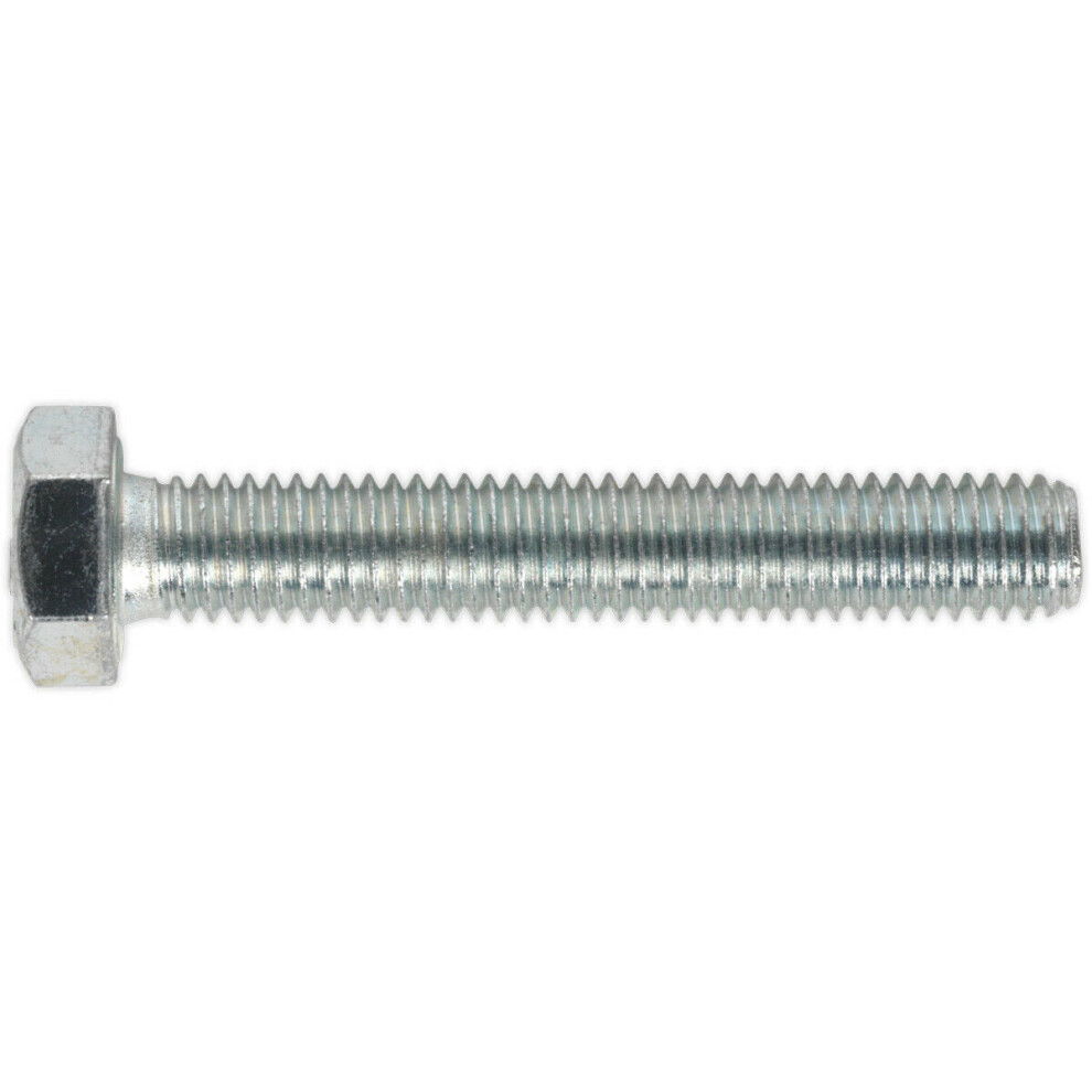 50 PACK HT Setscrew - M8 x 50mm - Grade 8.8 Zinc - Fully Threaded - DIN 933