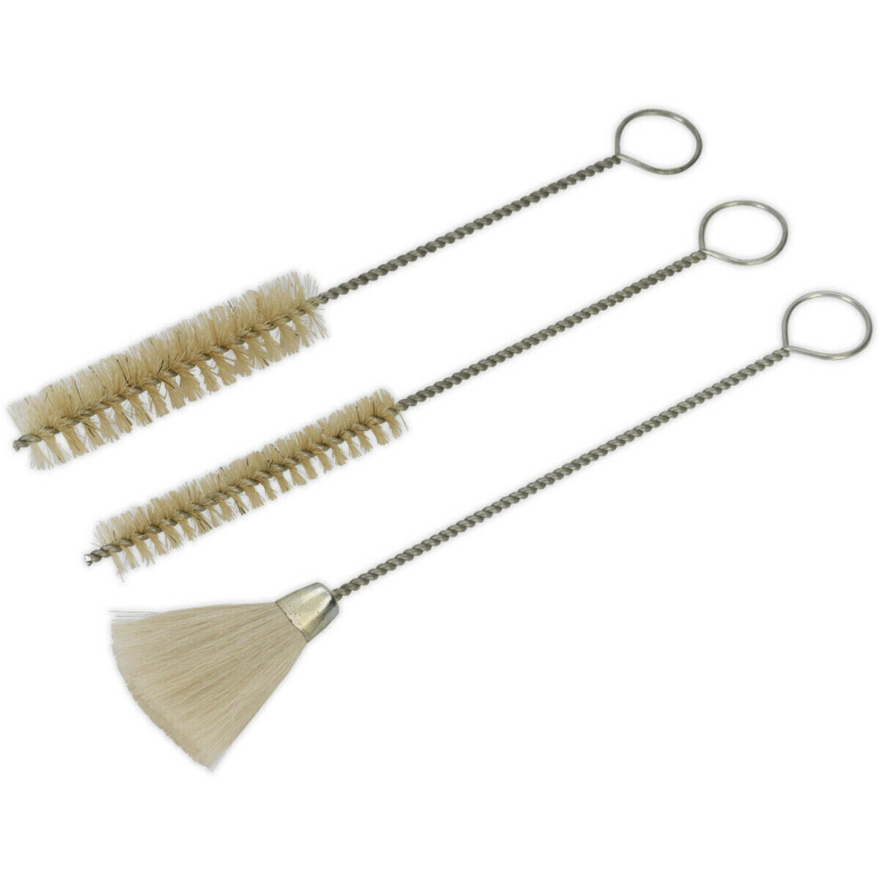 Loops 3Pc Spray Gun / Airbrush Cleaning Set - Brass Wire Pipe Cleaning Brush Tool