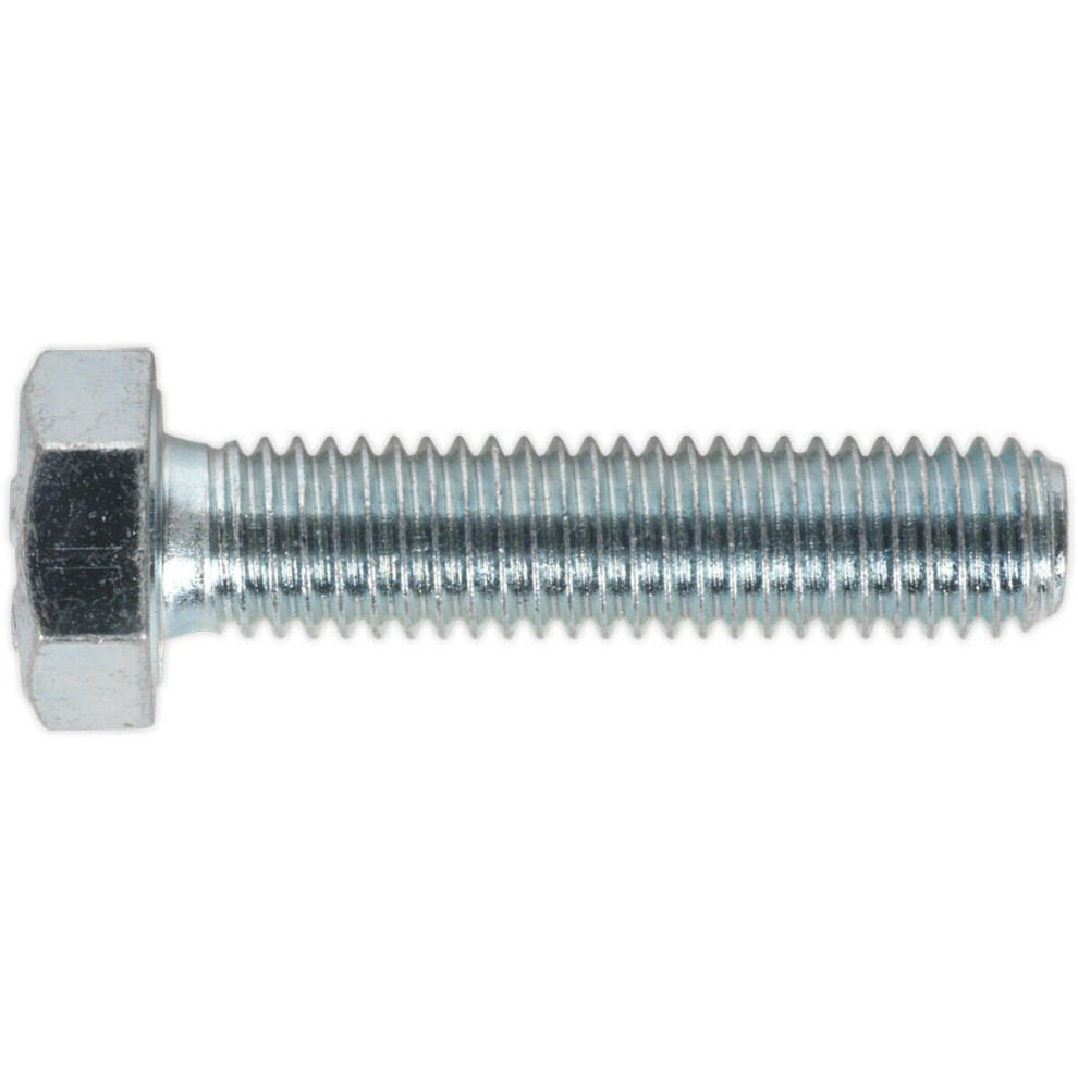 50 PACK HT Setscrew - M8 x 35mm - Grade 8.8 Zinc - Fully Threaded - DIN 933