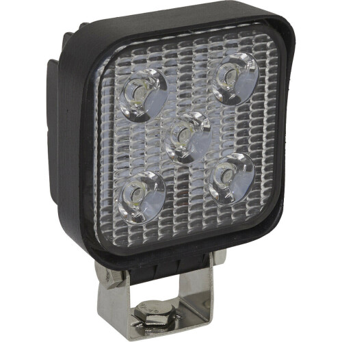 Loops Waterproof Work Light & Mounting Bracket -15W SMD LED - 83mm Square Flash Torch