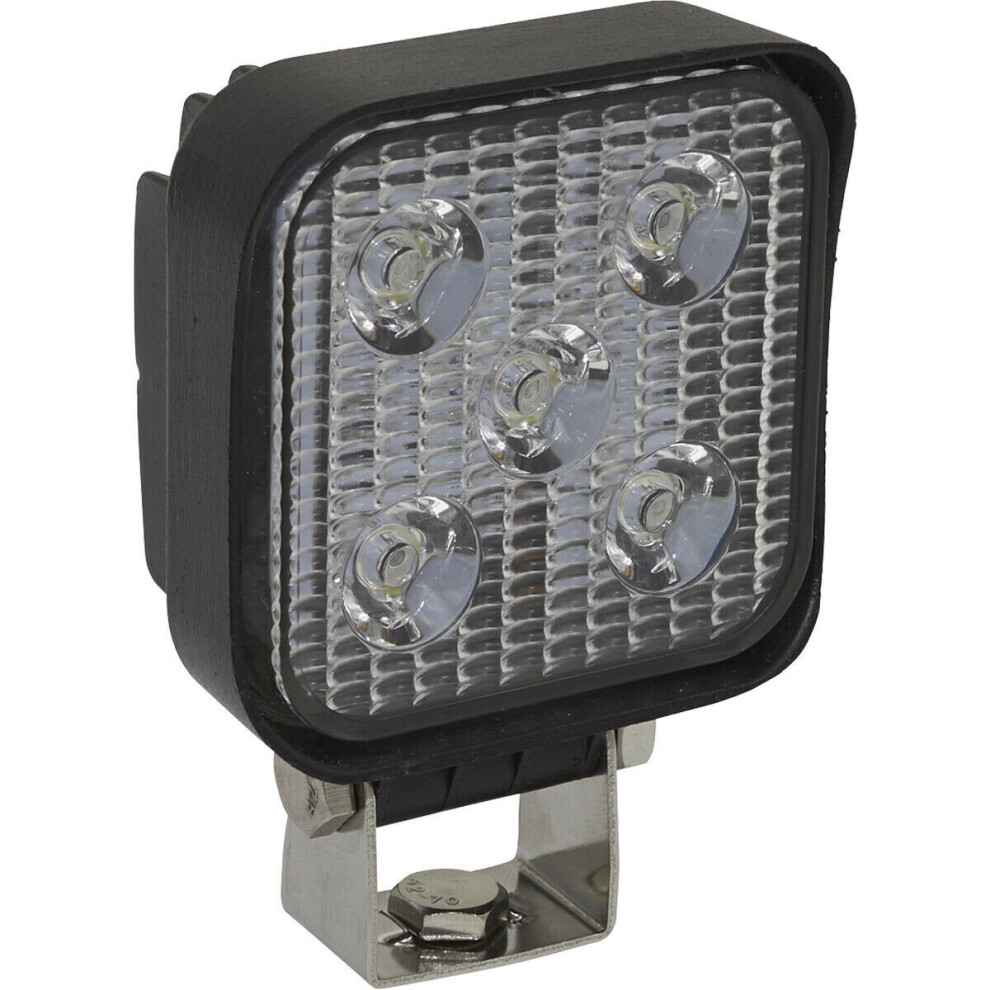Waterproof Work Light & Mounting Bracket -15W Smd Led - 83Mm Square Flash Torch 5056524285282