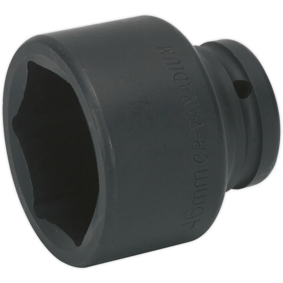 46mm Forged Impact Socket - 3/4" Sq Drive - Corrosion Resistant - Chromoly Steel