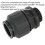 Loops 2 PACK - 28mm x 1/2" BSP Black Straight Adapter - Air Ring Main Pipe Male Thread 2