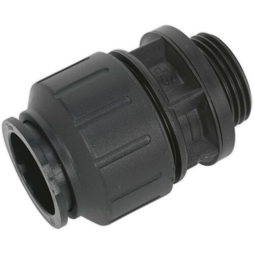 Loops 2 PACK - 28mm x 1/2" BSP Black Straight Adapter - Air Ring Main Pipe Male Thread 2