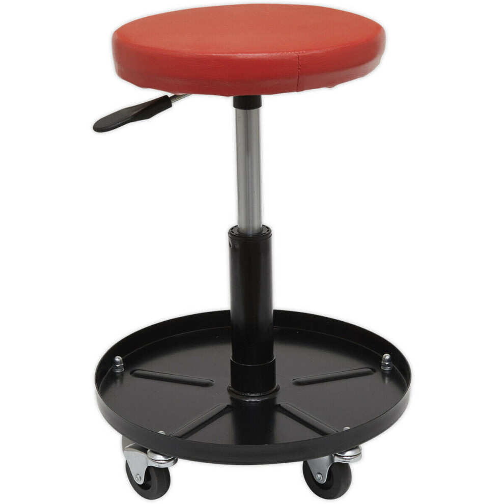 Pneumatic Mechanics Seat - Swivel Action - Lever Operated - Padded Cushion