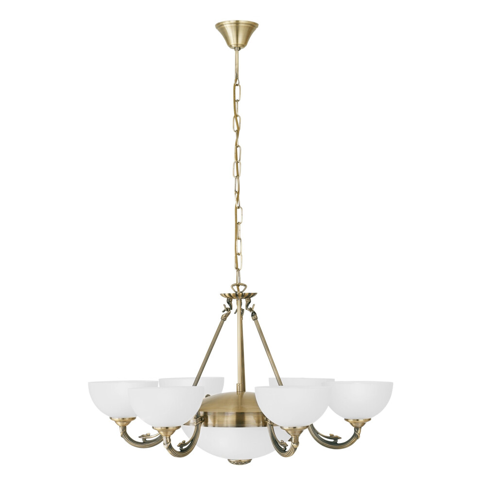 Loops Pendant Colour Bronzed Shade Satin Glass Bulb E14 E27 6X40w 2X60w Light/White