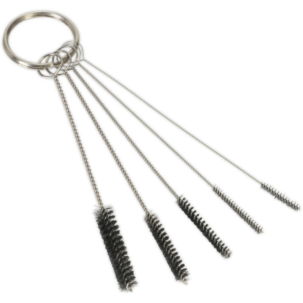 Loops 5Pc Mini Spray Gun / Airbrush Cleaning Set - Brass Wire Pipe Cleaning Brush Tool