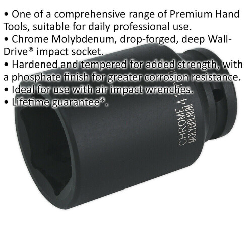 Loops 41mm Forged Deep Impact Socket - 3/4 Inch Sq Drive - Chromoly Wrench Socket 1