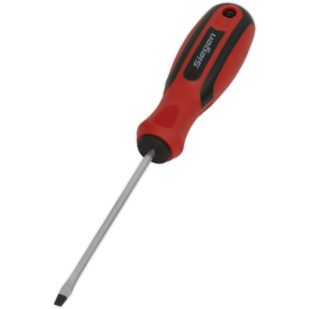 Slotted 3 x 75mm Screwdriver with Soft Grip Handle - Chrome Vanadium Shaft