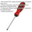 Loops Slotted 3 x 75mm Screwdriver with Soft Grip Handle - Chrome Vanadium Shaft 2