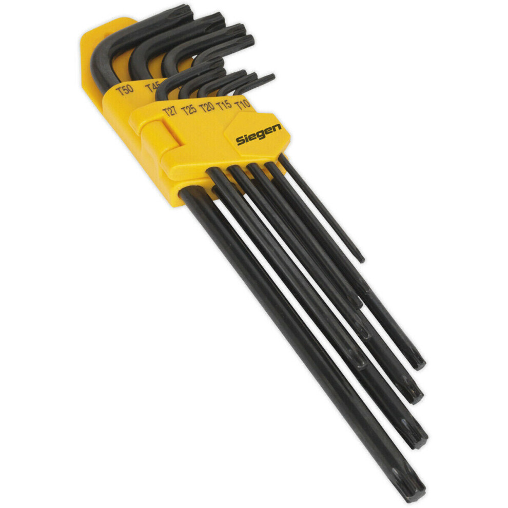 9 Piece Extra Long TRX-Star Key Set - 85mm to 160mm Length - T10 to T50 Size