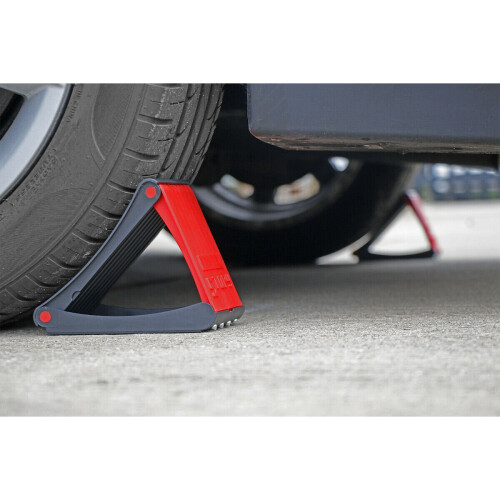 Loops PAIR Folding Wheel Chocks - For Flat Surfaces Only - Prevents Vehicle Movement 2