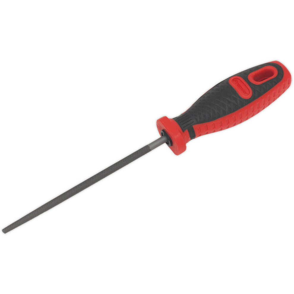 Loops 150Mm Round Engineers File - Double Cut - Coarse - Comfort Grip Handle