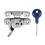 Loops Locking Fitch Pattern Sash Window Fastener 49mm Fixing Centres Polished Chrome 4