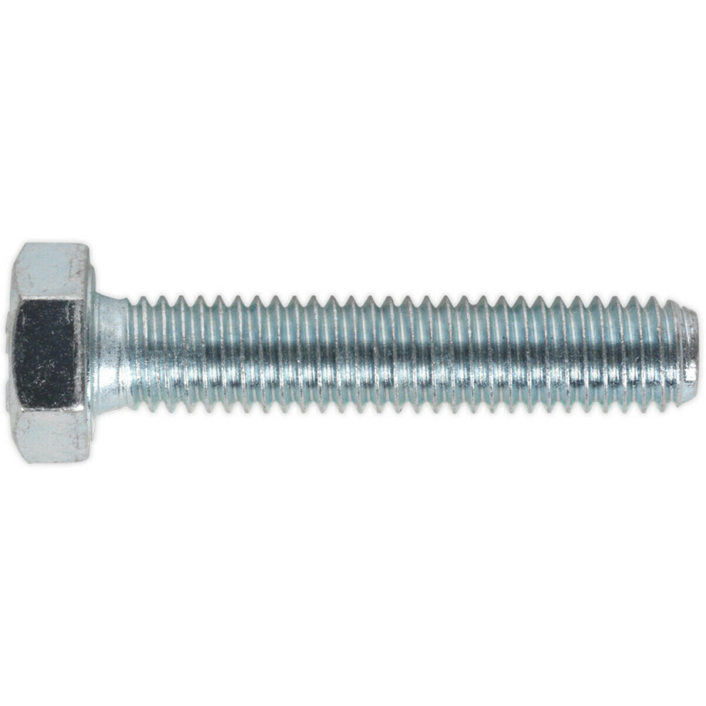 50 PACK HT Setscrew - M8 x 40mm - Grade 8.8 Zinc - Fully Threaded - DIN 933