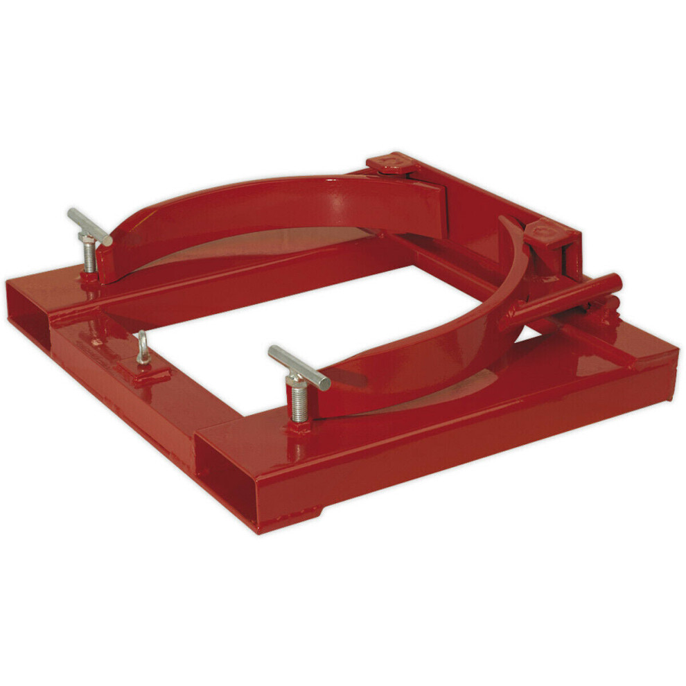 Loops 295L Forklift Drum Clamp - 350Kg Weight Limit - Heavy Duty Steel Construction