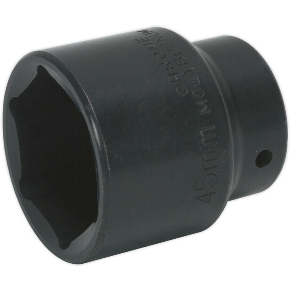 45mm Forged Impact Socket - 3/4" Sq Drive - Corrosion Resistant - Chromoly Steel