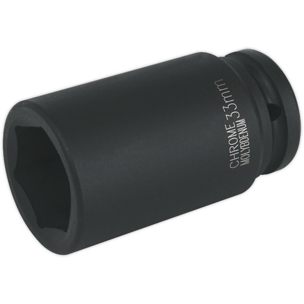 Loops 33Mm Forged Deep Impact Socket - 3/4 Inch Sq Drive - Chromoly Wrench Socket