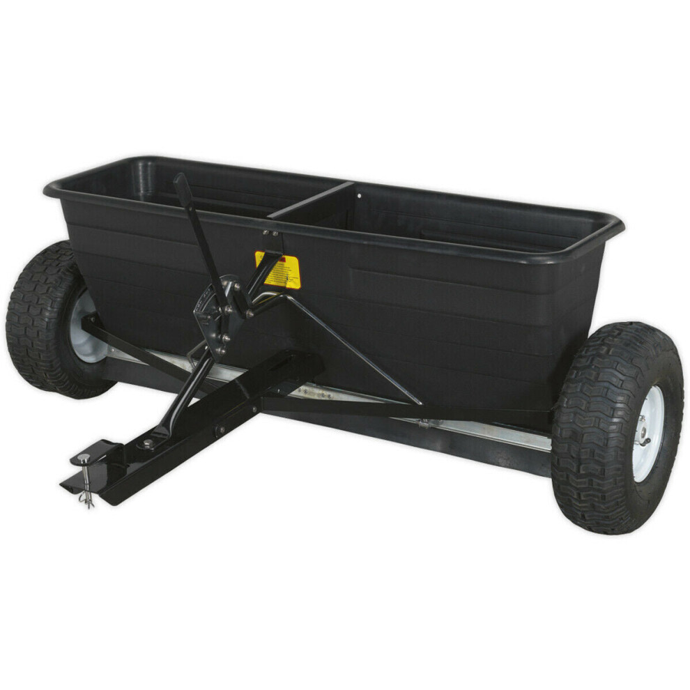 Tow Behind Drop Spreader - 80kg Capacity Hopper - Adjustable Feed System