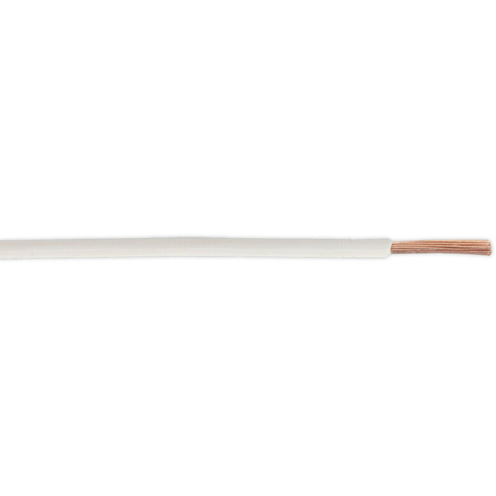 Loops 50M Automotive Cable - 25 Amps - Thin Walled - Single Core Conductor White