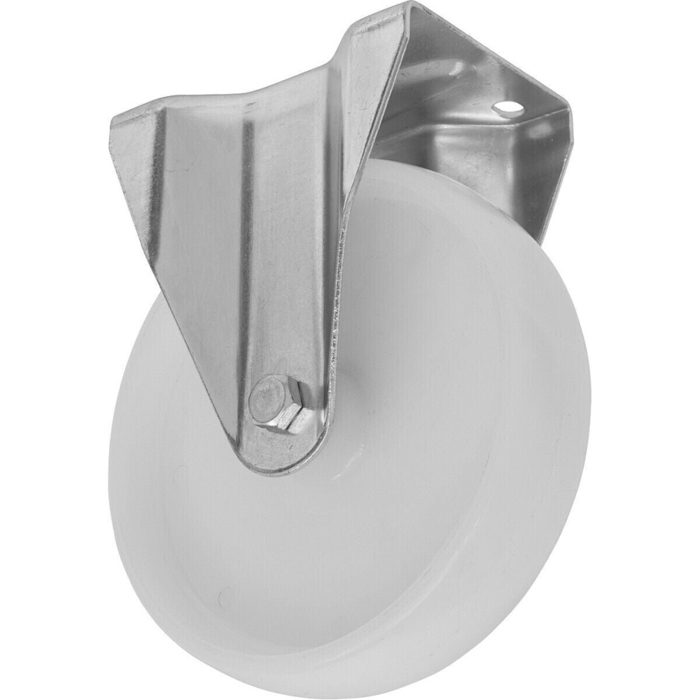 100Mm Heavy Duty Fixed Castor Wheel - Nylon Wheel - 32Mm Tread - Aluminium Core 5056581915009
