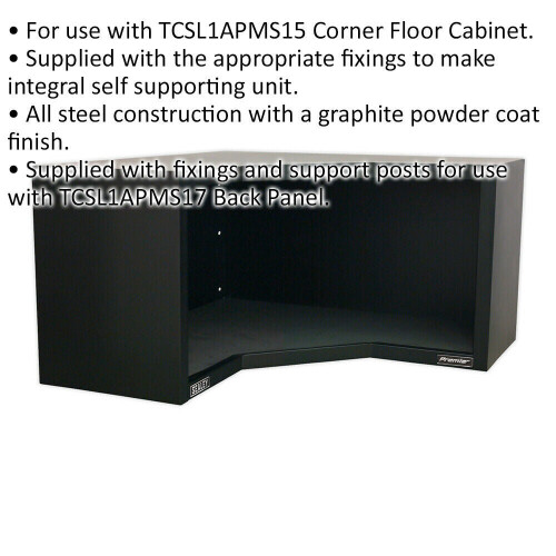 Loops 930mm Heavy Duty Modular Corner Wall  Cabinet - Steel Construction - Fixings 1