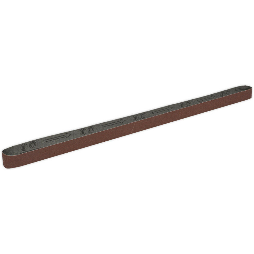 Premium 20Mm X 1000Mm Sanding Belt - 80 Grit Aluminium Oxide Cloth Backed Loop