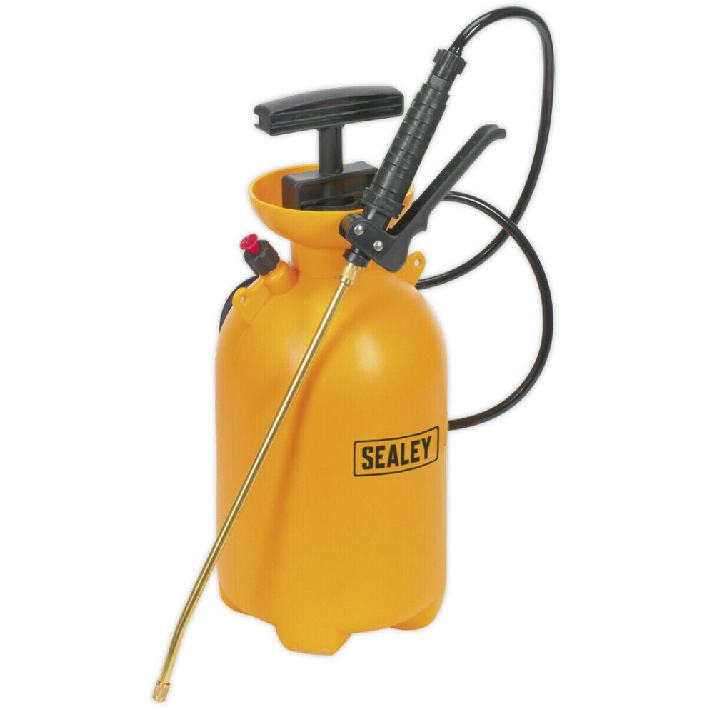 Loops 5L Pressure Sprayer - Metal Lance & Adjustable Nozzle - Shoulder Strap