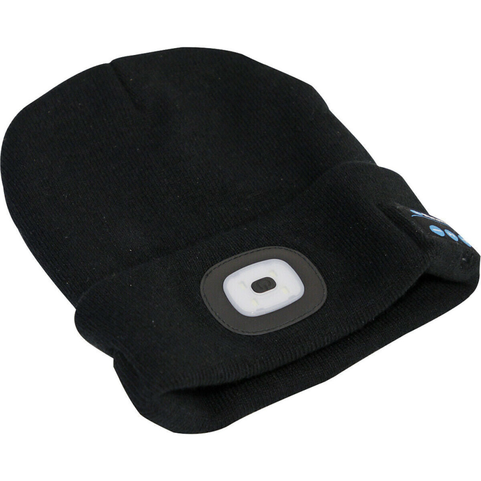 Loops Beanie Hat With Integrated Spotlight - 4 Smd Led - Built In Wireless Headphones