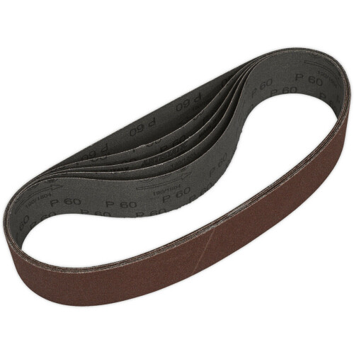 Loops 5 PACK - 50mm x 686mm Sanding Belts - 60 Grit Aluminium Oxide Cloth Backed Loop 2