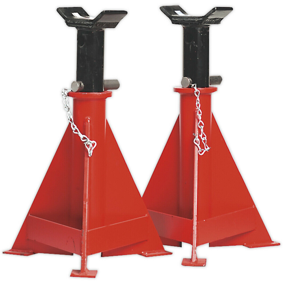 PAIR 15 Tonne Axle Stands - Full Width Crutch - 528mm to 765mm Working Height-image-OPC-P8WKNQH-NEW