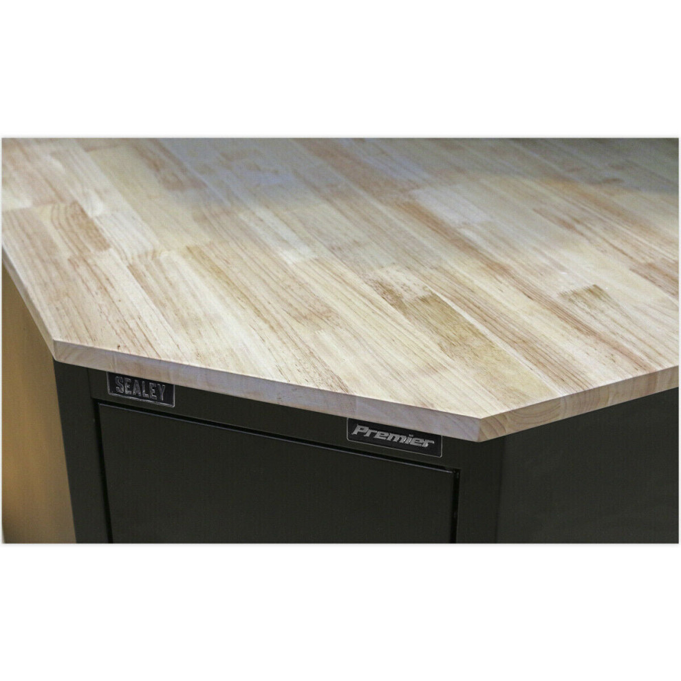 930mm Hardwood Corner Worktop For ys02615 Modular Corner Floor Cabinet