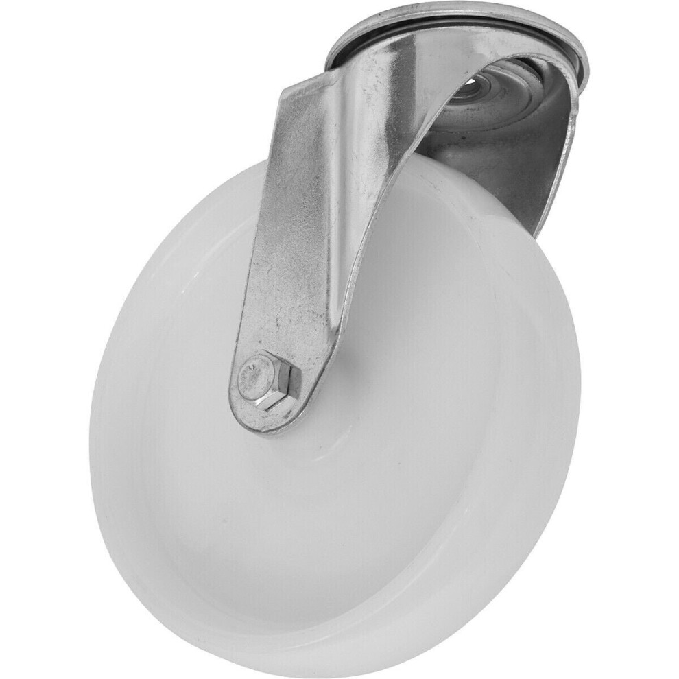 Loops 100Mm Heavy Duty Castor Wheel - Bolt Hole Swivel - 36Mm Tread - Polyamide