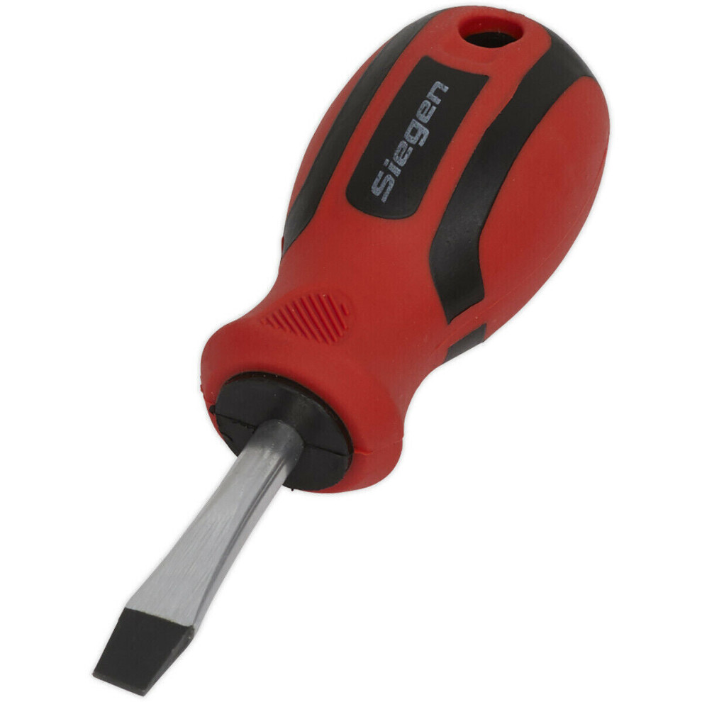 Slotted 6 X 38mm Screwdriver With Soft Grip Handle - Chrome Vanadium Shaft