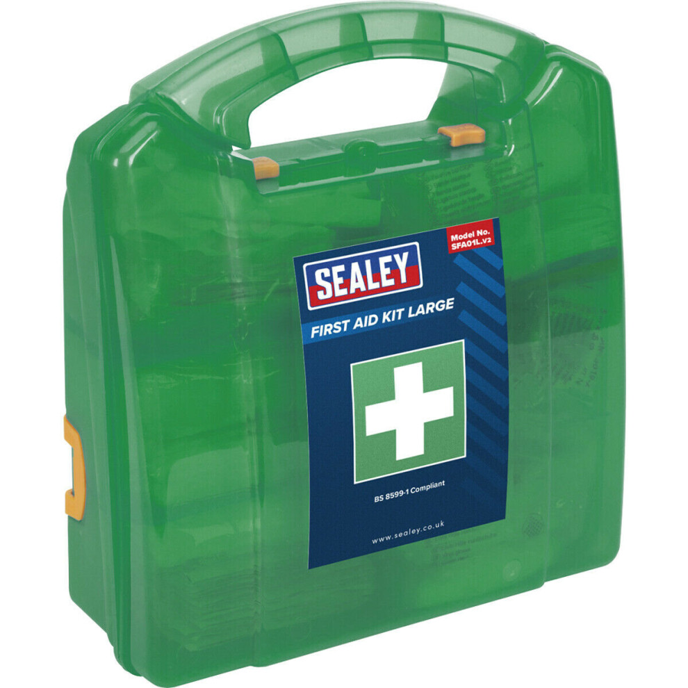 Loops Large First Aid Kit - Durable Composite Case - Medical Emergency - Bs8599-1