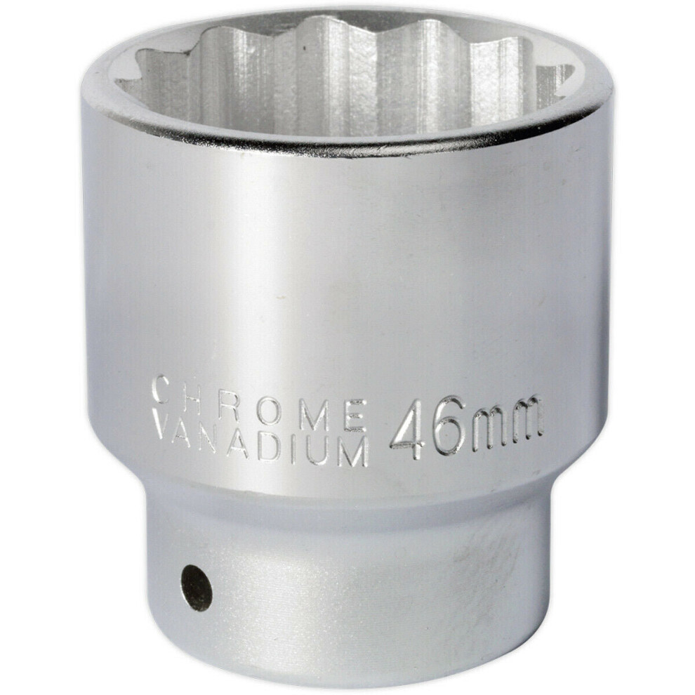 Loops 46Mm Forged Steel Drive Socket - 3/4" Square Drive - Chrome Vanadium Socket