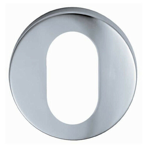 Loops 52mm Oval Profile Open Escutcheon 8mm Depth Concealed Fix Satin Steel 1