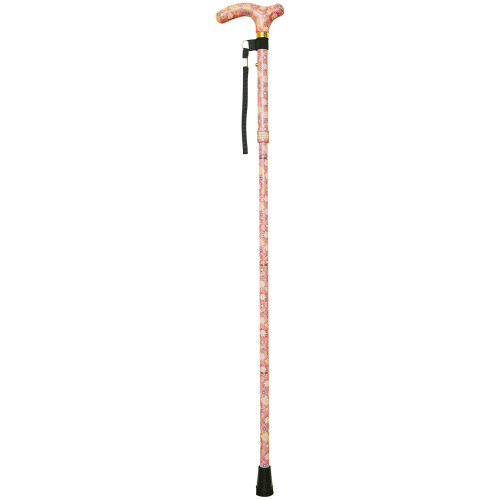 Loops Deluxe Ambidextrous Foldable Walking Cane - 5 Height Settings - Printemps