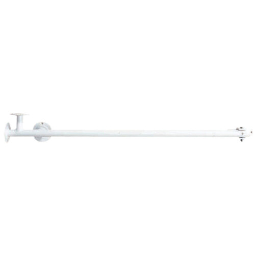 Loops White Three Flanged Mopstick Handrail Support - Swivel Bracket - Mobility Aid 1