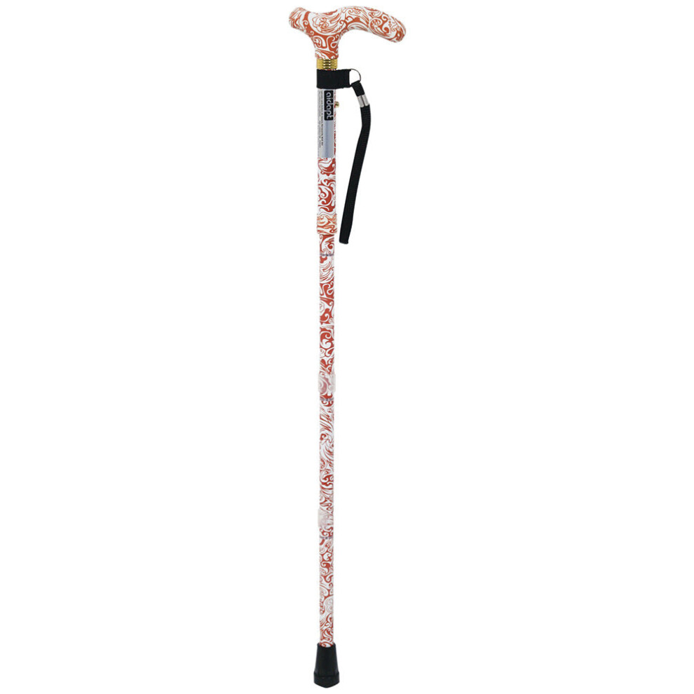 Deluxe Ambidextrous Foldable Walking Cane - 5 Height Settings -