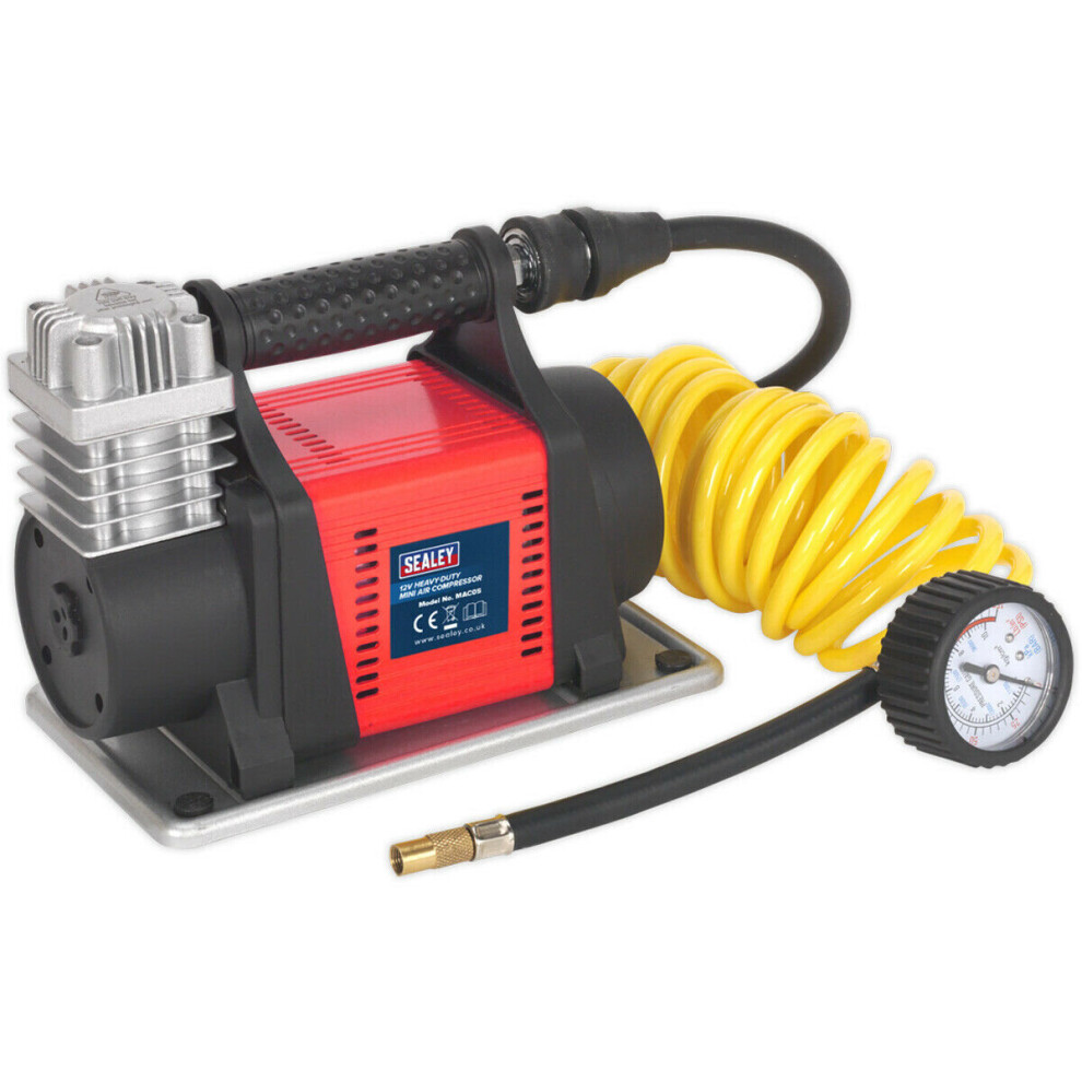 Portable HEAVY DUTY 12V Tyre Inflator / Mini Air Compressor - 150PSI Max Pump