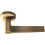 Loops PAIR Straight Rounded Handle on Round Rose Concealed Fix Antique Brass 4