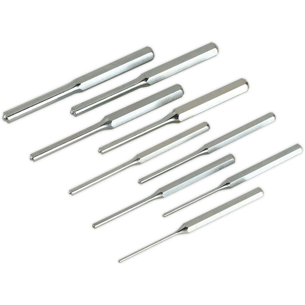 9 Pc Parallel Roll Pin Punch Set - Hardened & Tempered Steel Punches - Metric 5056524254745