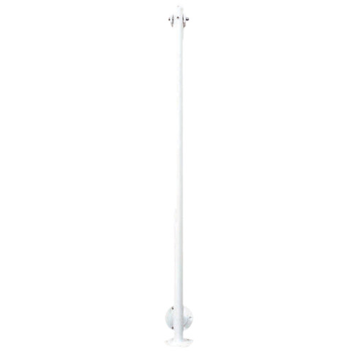 Loops White Two Flanged Mopstick Handrail Support - Swivel Bracket - Mobility Aid 2