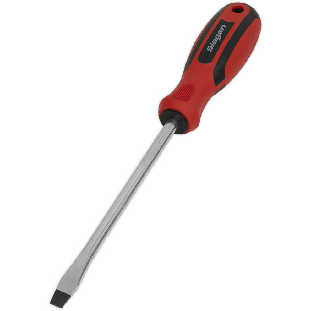 Slotted 8 x 150mm Screwdriver with Soft Grip Handle - Chrome Vanadium Shaft