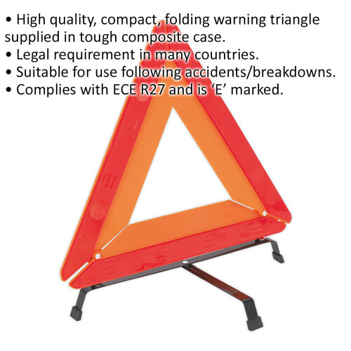 Loops Folding Warning Triangle - Accident Breakdown Warning Sign - E-Approved 1