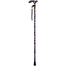 Deluxe Ambidextrous Foldable Walking Cane - 5 Height Settings - Polka Dot